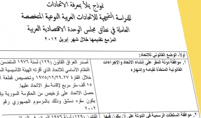 Assessment of the role of sectoral Arab federations in the joint Arab work