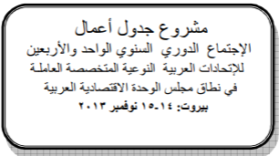 الاجتماع الدوري /41/ للاتحادات العربية النوعية المتخصصة